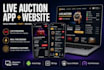 create a live auction app and bidding website