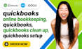 quickbooks online bookkeeping, quickbooks, quickbooks clean up, quickbooks setup