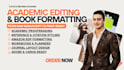 do academic editing ebook writing kdp formatting, workbook journals canva design