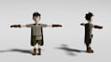 model low poly 3d, characters for games, rig and animation