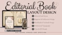 do editorial book layout design, kdp guidebook journal, magazine indesign layout