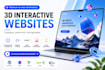 interactive 3d animated website wordpress 3d spline animation threejs gsap webgl