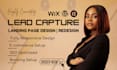 design one page website, lead capture page, wordpress landing page design