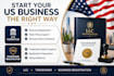 do US llc formation, trademark registration support for new businesses