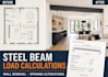 write steel beam load calculations report for structural alterations renovations