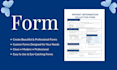 design a modern and professional form in canva