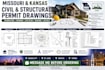prepare missouri and kansas civil structural permit drawings