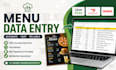 do restaurant menu data entry for uber eats, doordash and grubhub