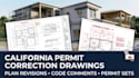 prepare california structural permit correction drawings