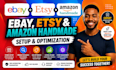 do handmade amazon,ebay, etsy product listing with SEO