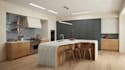 do custom 2d kitchen layout cabinet elevation and vanity drawing with 3d render