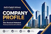 write and design a professional company profile