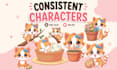 create a cute soft style consistent character illustration