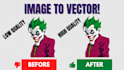 trace your low quality logo into high quality vector