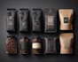 luxury coffee and tea packaging and label design