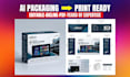 convert ai packaging into editable print ready dieline