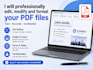 professionally edit, modify and format your PDF files