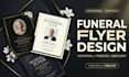 design funeral flyer, obituary flyer and memorial flyer