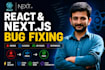 fix bugs and errors in your javascript, next js code