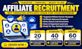 recruit targeted affiliates and promote your affiliate program
