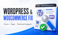 fix wordpress and woocommerce errors and technical issues