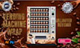 design eye catching vending machine, atm machine wrap design and mockup