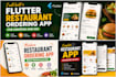build a flutter restaurant ordering app for android and ios