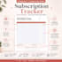 create a printable and editable  with excel digital subscription tracker