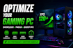 optimize your gaming PC, overclock cpu GPU ram and boost fps