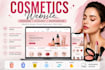 develop a modern cosmetics website