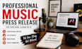 write a professional music press release for artists