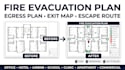 design fire evacuation plan, egress and emergency exit plans for floor layout