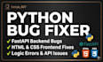 fix bugs and errors in your python code