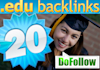 manually create 20 edu DOFOLLOW backlinks