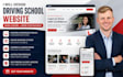 design driving school website driving lesson website online booking website