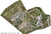 create detailed masterplan drawing, site analysis, terrain map,landscape plannig