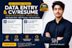 do data entry, CV and resume creation