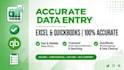 do accurate data entry, excel clean up and bookkeeping