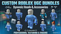create 3d roblox ugc bundle, roblox 3d dynamic head, ugc character model blender