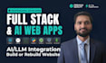 develop full stack web apps with nextjs, react, python, headless cms, strapi