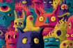 create surreal psychedelic and trippy illustrations