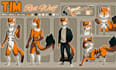design detailed fursona reference sheet with expressions