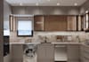 redesign 2d kitchen layout cabinet,wardrobes,floor plan,hallways with 3d render