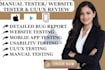 do website testing, mobile app testing, QA, usability and bug testing