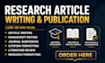 write and publish your research article in google scholar