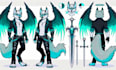 do detailed fursuit ready furry reference sheet and turnaround