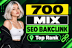 create 700 high quality mixed backlinks for SEO link building