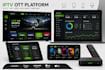 build iptv ott platform, vod for smart TV app, with middleware and admin panel