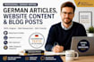 write german SEO articles, blog posts and website content
