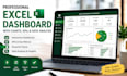 create a professional excel dashboard with charts, kpis and data analysis